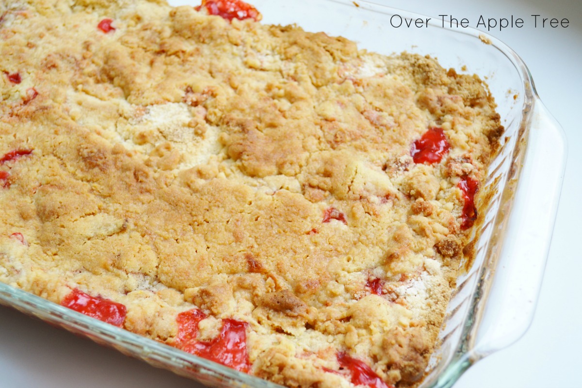 Over The Apple Tree Strawberry Rhubarb Dump Cake