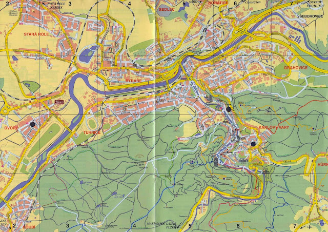 Mapa de Karlovy Vary - República Checa