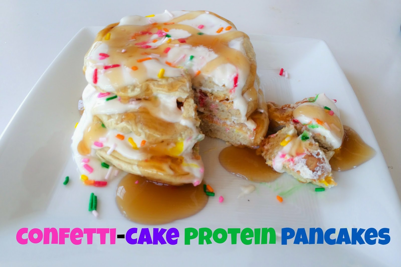 My Healthy Happiness ConfettiCake Protein Pancakes