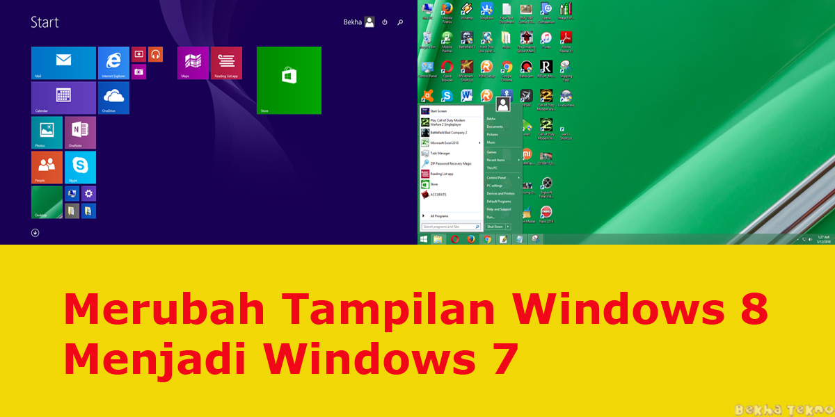 cara merubah tampilan windows 7 ke 10