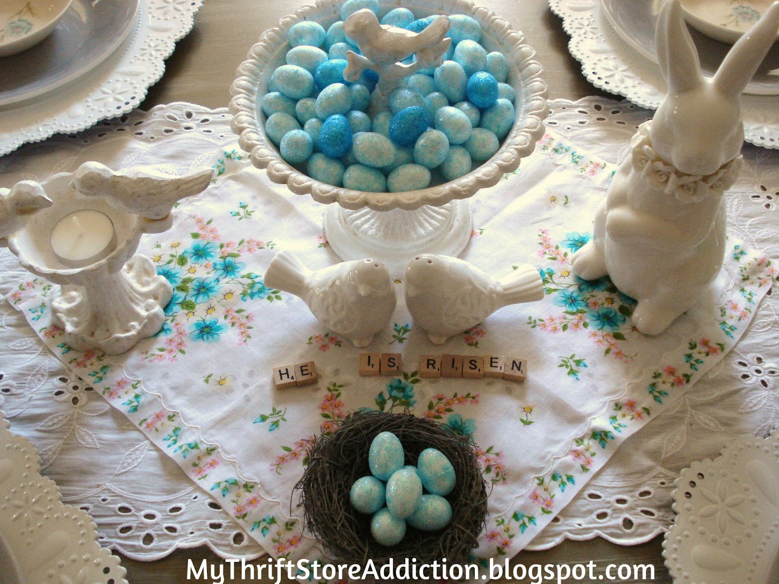 Whimsical Easter tablescape