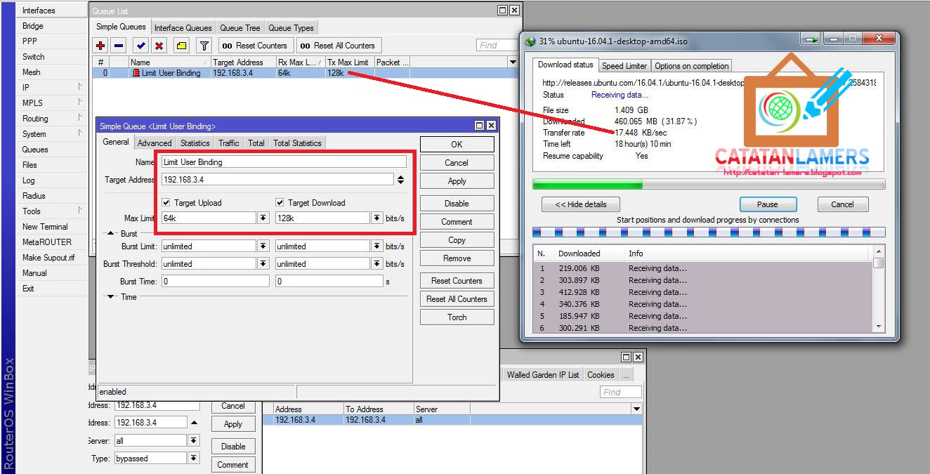 Tutorial Cara Limit User Hotspot yang Dibinding atau di Bypass pada