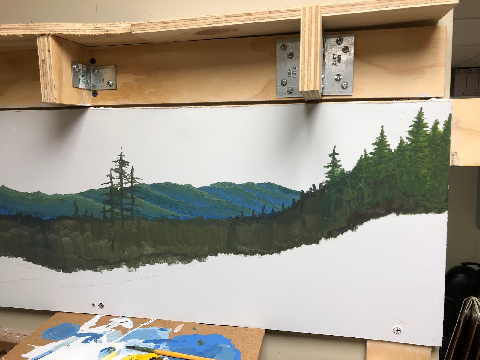 Painting Backdrops for Narrow Scenes Model Railroad Hobbyist magazine