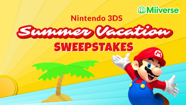 Nintendo 3DS Summer Vacation Sweepstakes Tell Nintendo how their 3DS games & systems would make your summer vacation better for a chance to win a Nintendo 2DS system and six great Nintendo 3DS games!