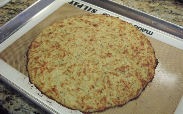 Becky Bakes, and cooks too!: Cauliflower Pizza Crust A Pizza Baked At 450 Is Removed From The Oven