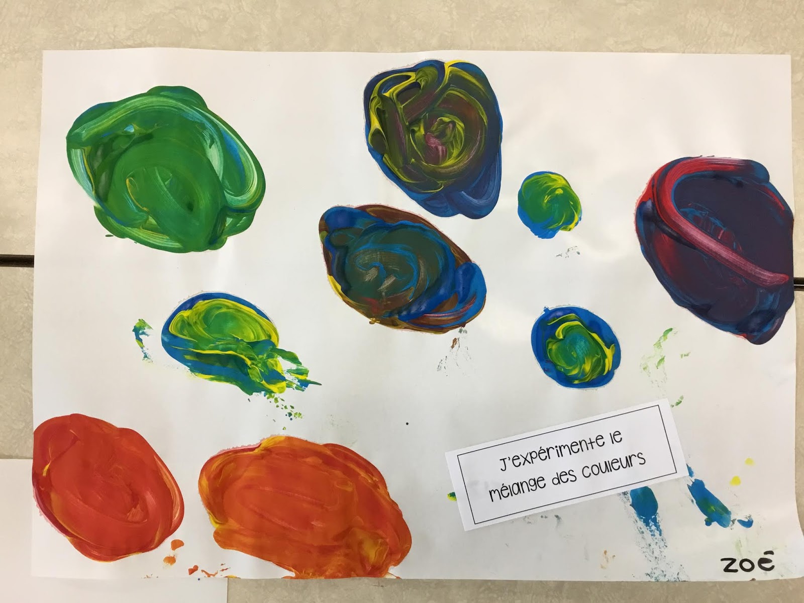 Fiche Mélange De Couleurs Maternelle La maternelle de Francesca: Le mélange des couleurs: Jour 2!