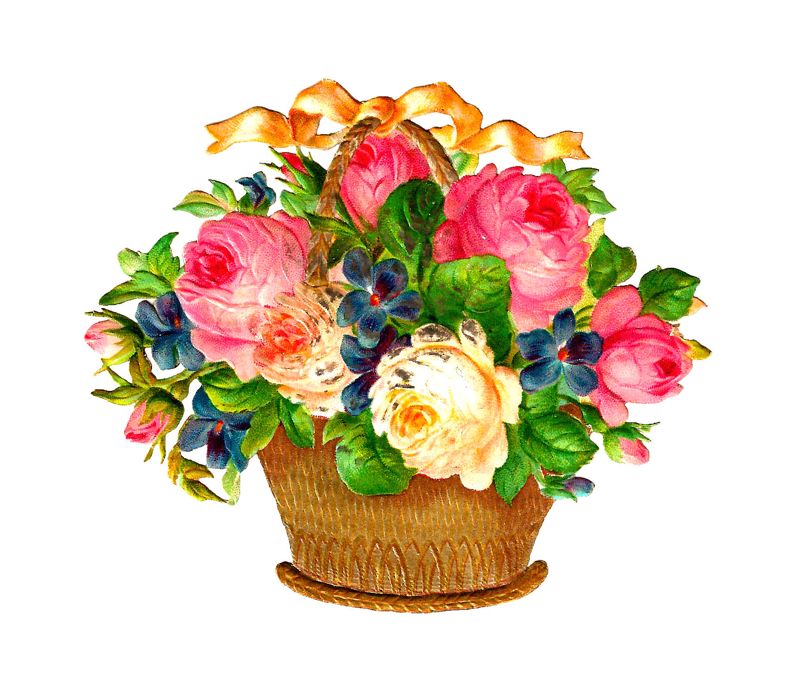 free clip art flower baskets - photo #9