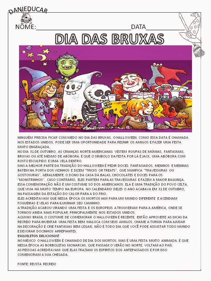 DANI EDUCAR Atividades dia das bruxas Halowen