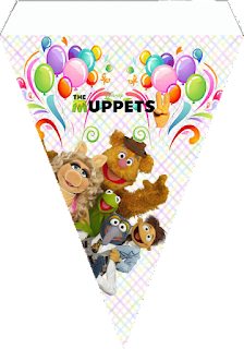 Banderines de  los Muppets  para imprimir gratis.