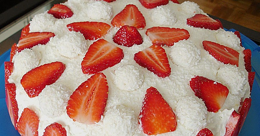 Rezeptwelt: Erdbeer Raffaello Torte