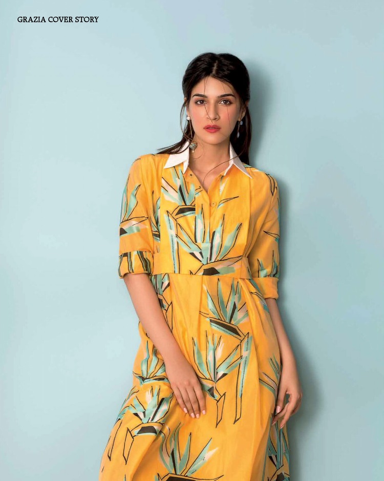 arts cross stitch actress model kriti sanon grazia india