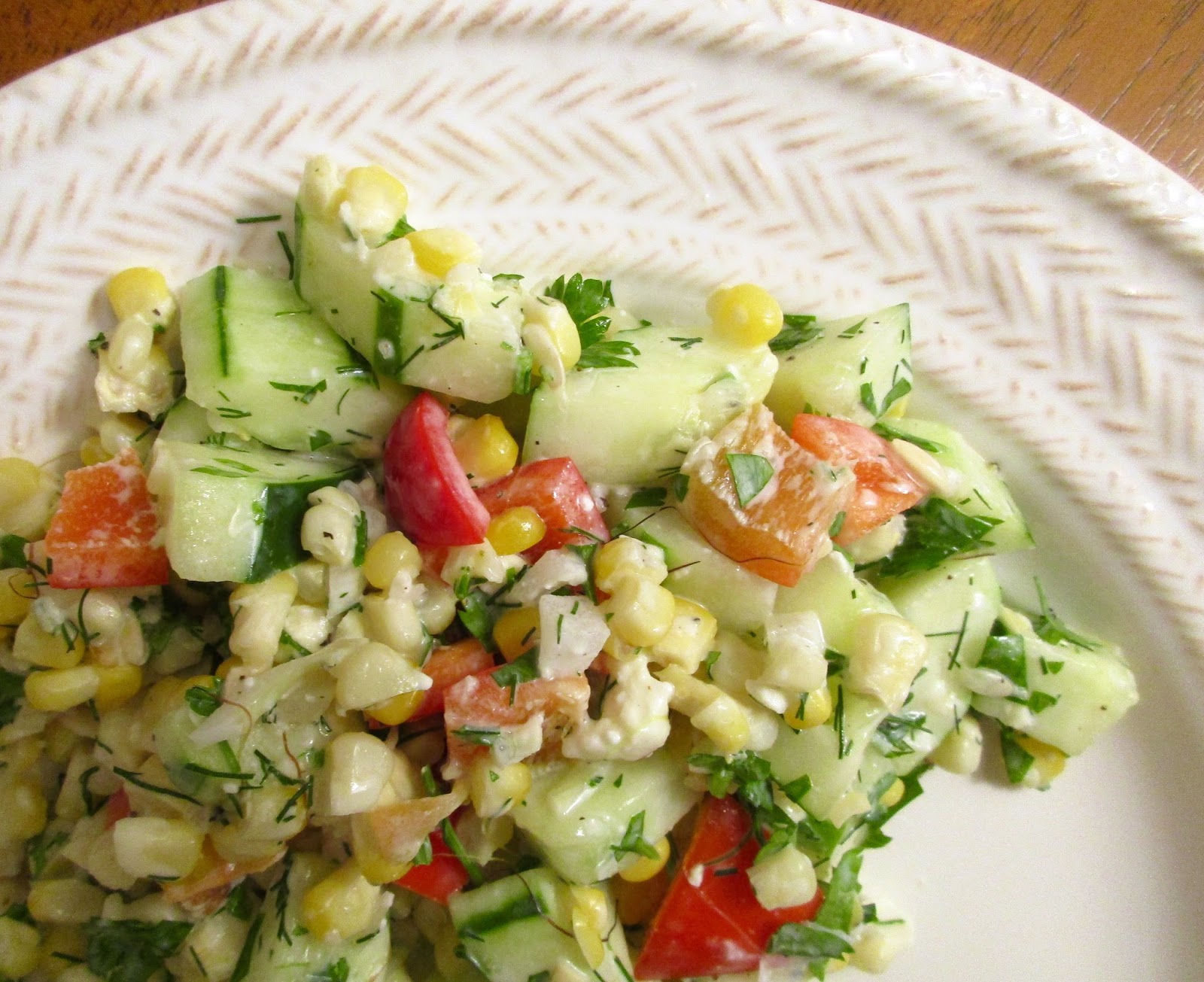 Kvell in the Kitchen Dilled, Crunchy SweetCorn Salad with Buttermilk