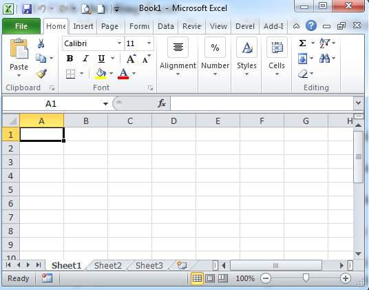 tinhoccoban.net - Màn hình làm việc Microsoft Excel