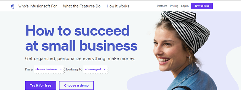 Infusionsoft helps you grow your client base and sales volume