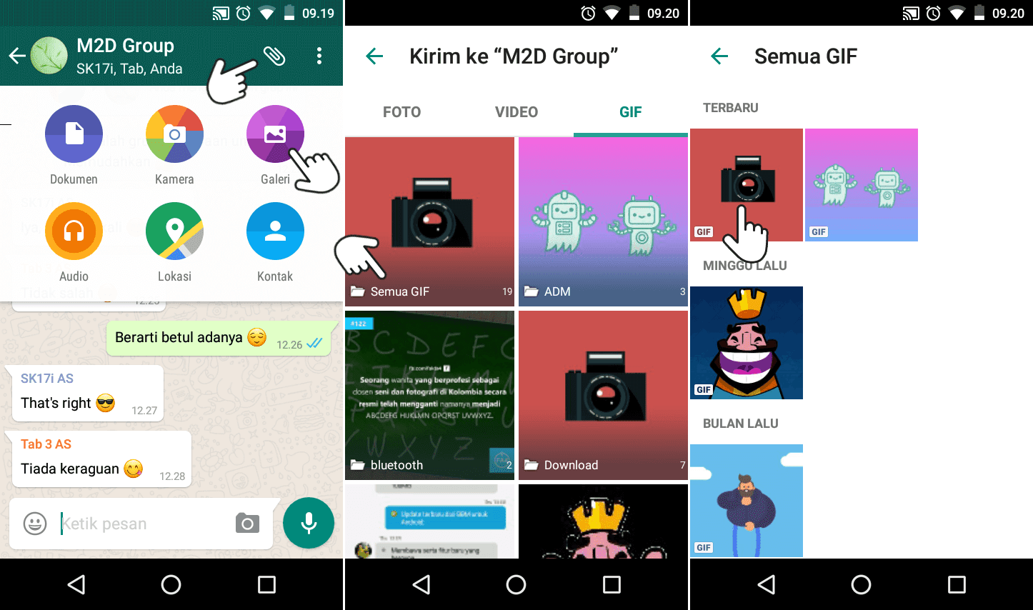 Cara Mengirim Gambar Animasi GIF Di WhatsApp Android Memudahkan