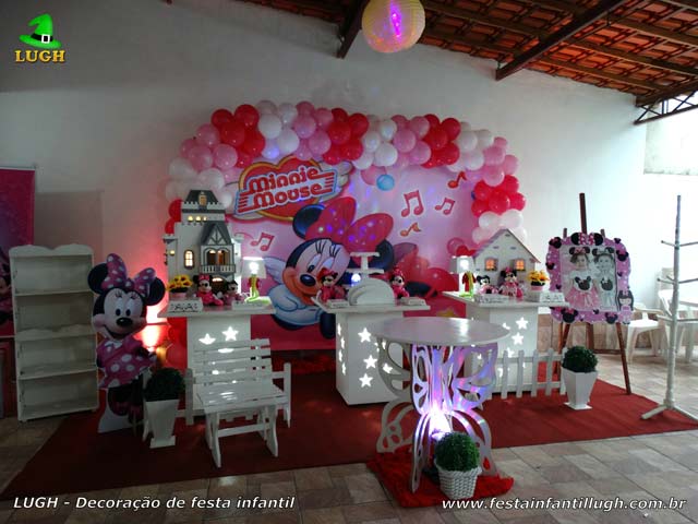 Decoração de 1 ano feminina - Festa de aniversário Minnie rosa Decoração de 1 ano feminina - Festa de aniversário Minnie rosa