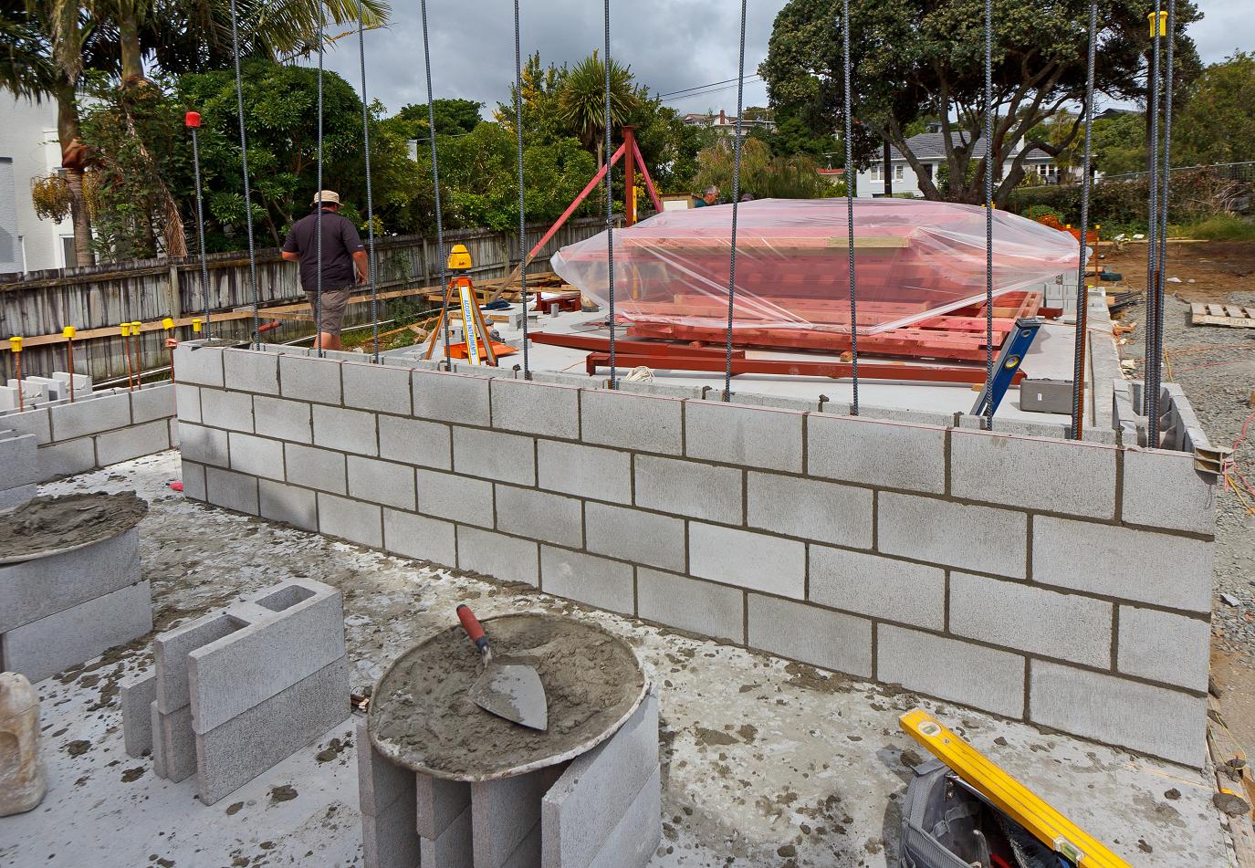CONCRETE BLOCK WALLS | The New Zealand's First Passive House