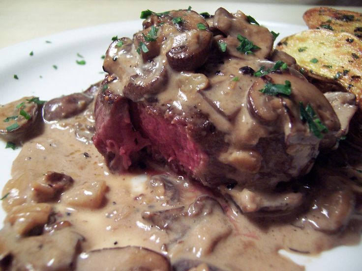 Beef Tenderloin with Brandided Mushroom Sauce Recipe Cooking Signature
