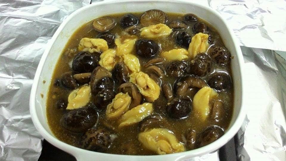My Cooking Recipe 香菇焖小鲍鱼Braised Baby Abalone With Mushrooms