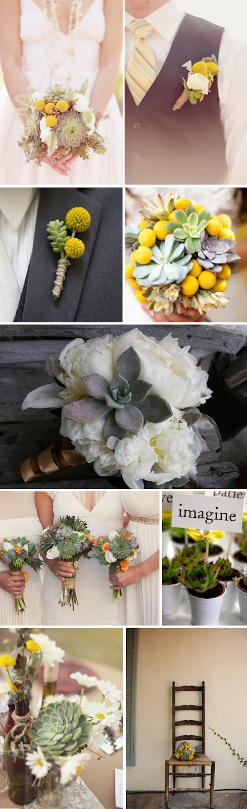 Succulent wedding flowers