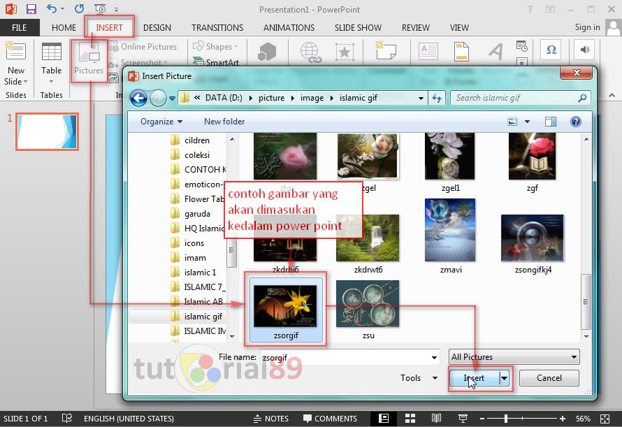 Cara menambahkan animasi  di powerPoint Tutorial89