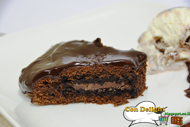 עוגת בראוניז שוקולד chocolate brownie with oreo