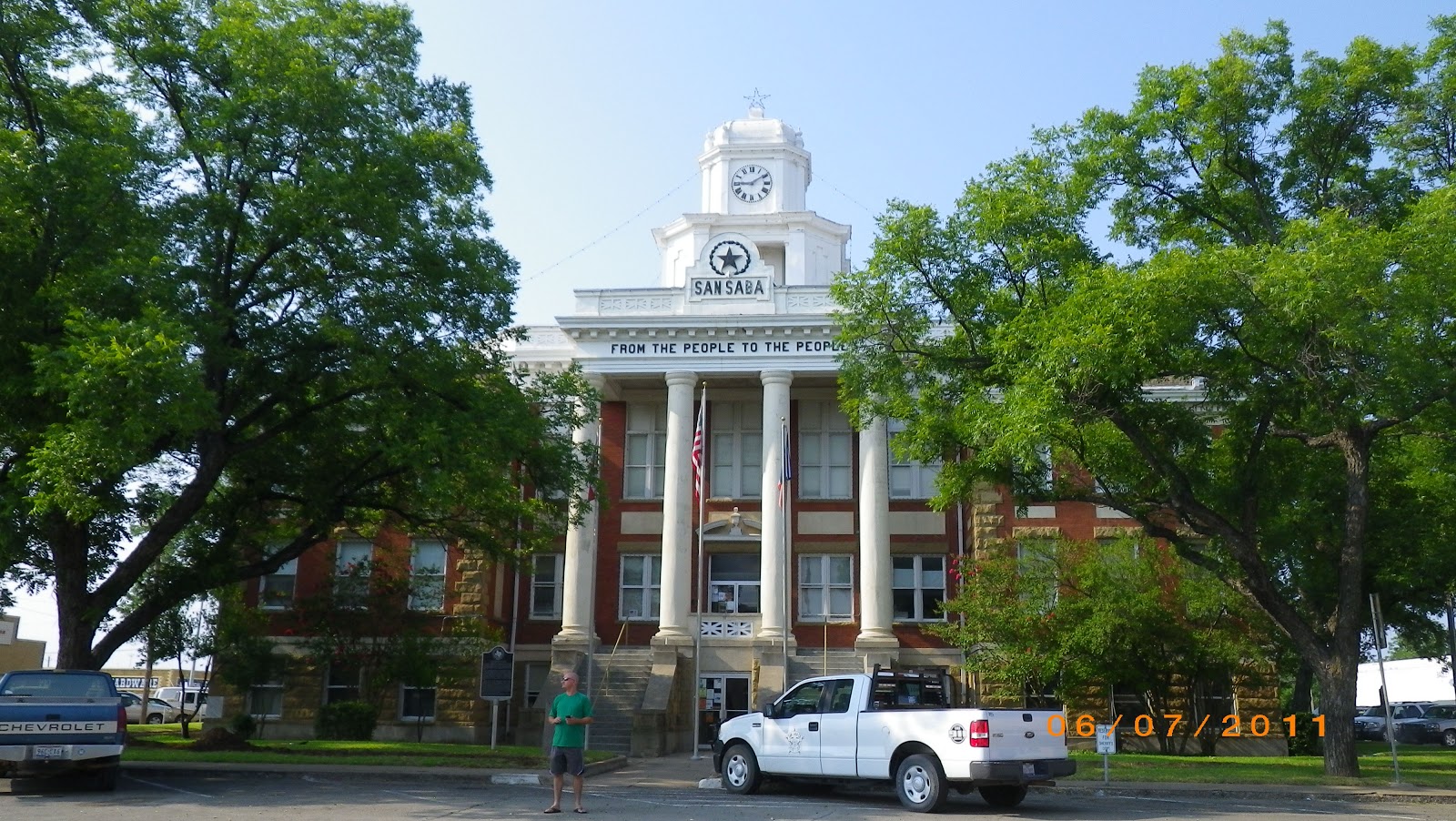 Texas Courthouse Tour Epic Summer Road trip 6/7/11 San Saba, Brady, Paint Rock, San Angelo