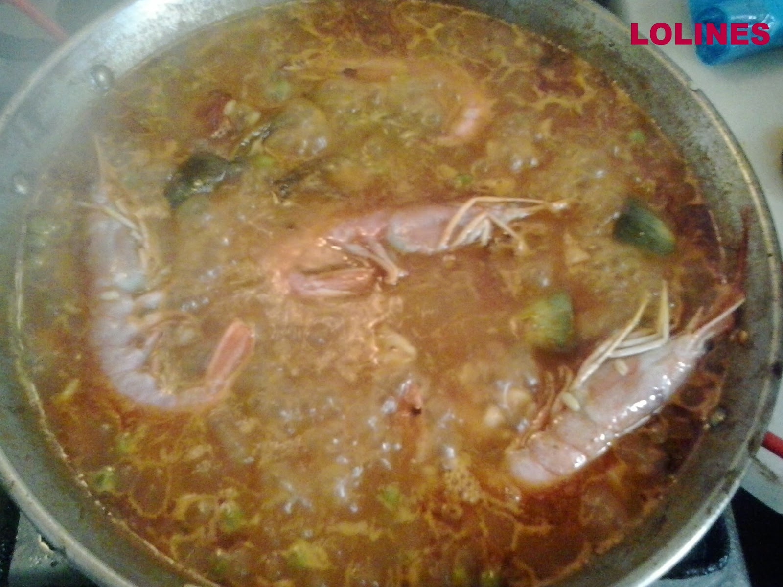 CUINA AMB LA LOLINES PAELLA DE VERDURAS Y GAMBAS