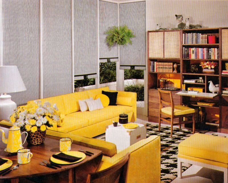 Colorful Pictures of Furnitures in the 1970s vintage everyday