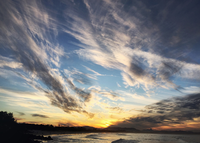 Sunset and clouds