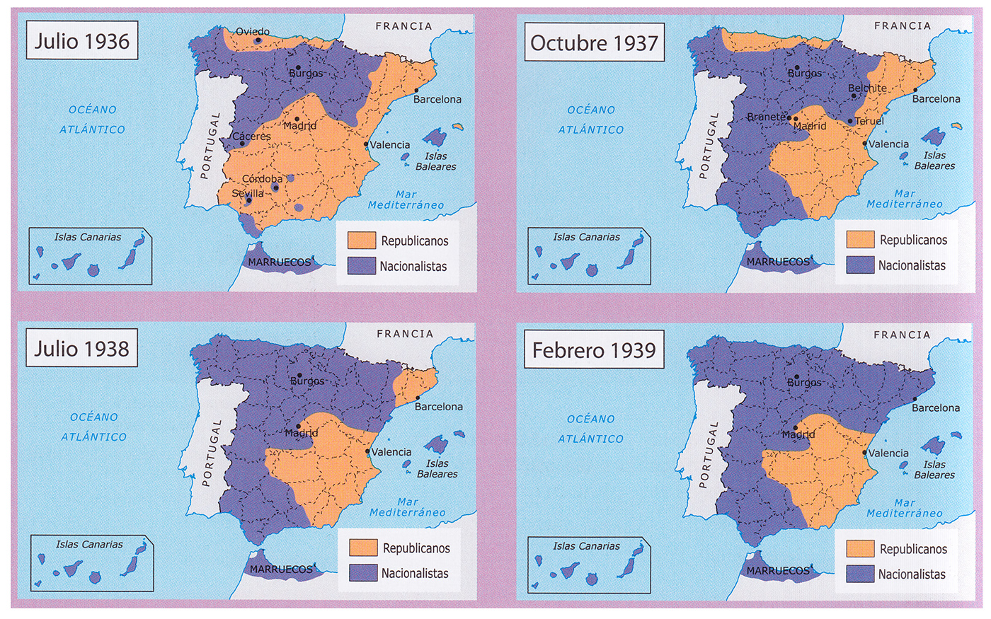 Dos bandos de la guerra civil española