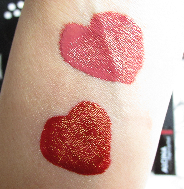 Swatches: ALCINA Elegant Lip Fluid Lily & Tulip - 13.95 Euro UVP
