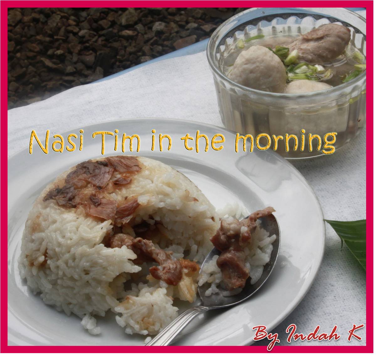 Chinese Food Week NCC: Nasi Tim Ayam Jamur plus Kuah by Indah