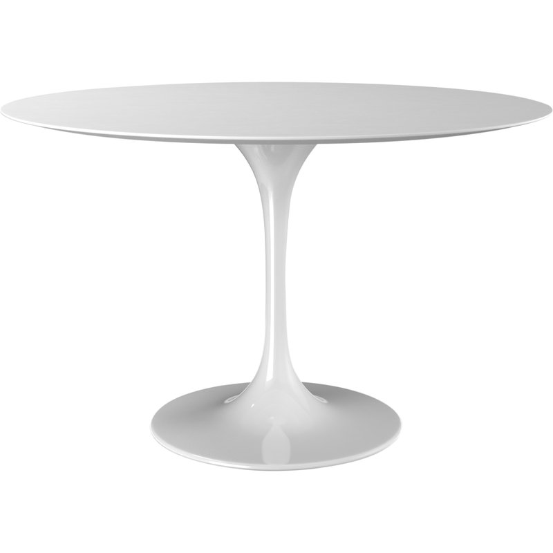 48" Round White Modern Saarinen style dining table #saarinen #tulip #diningtable