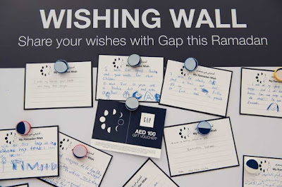 Source: Al Tayer. A selection of wishes on the Gap Wishing Wall.