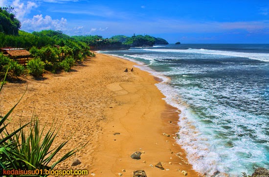  Deskripsi  Pantai  Ngobaran Dalam  Bahasa  Inggris  PANTAI  INDAH