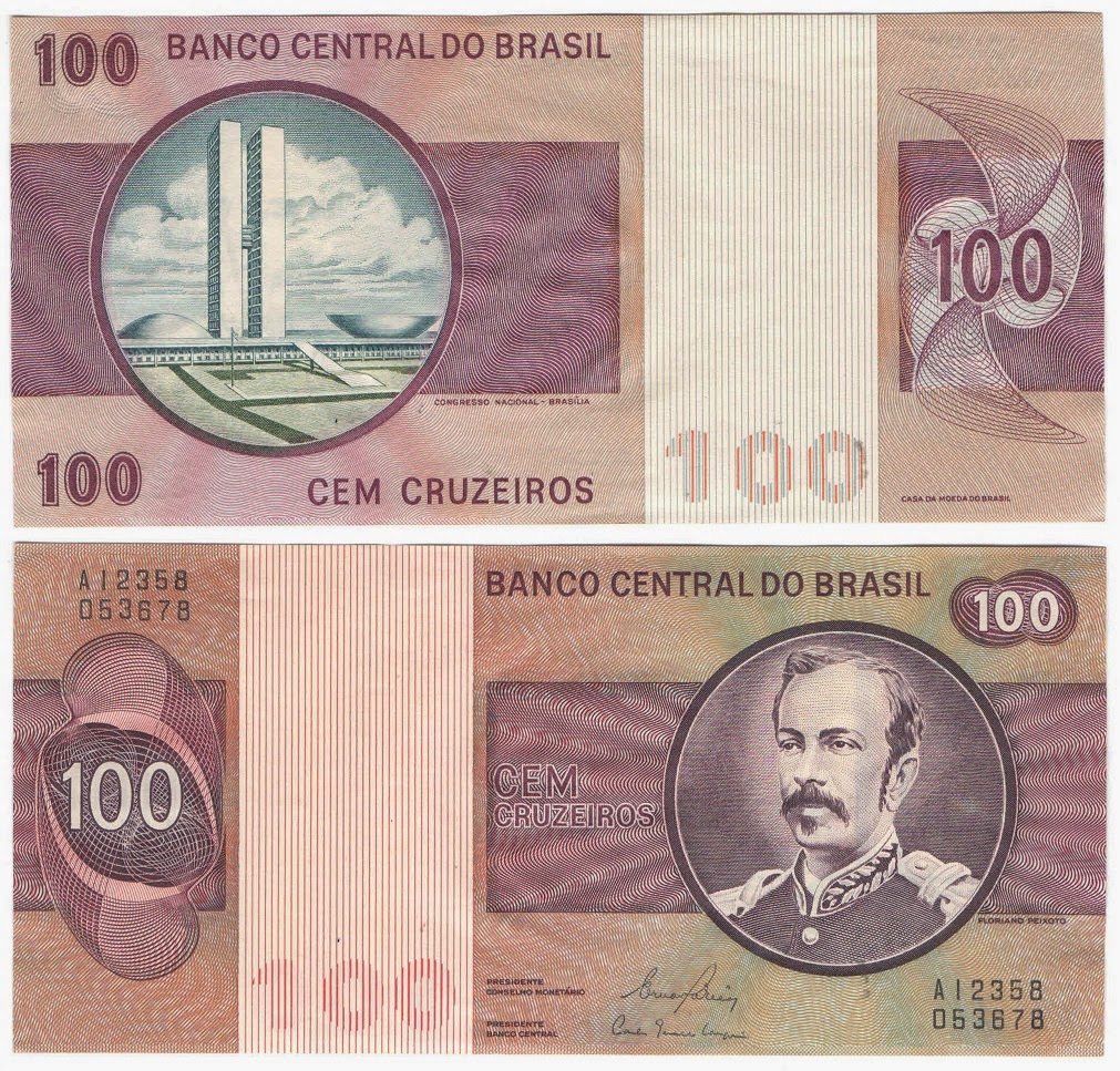 Minha coleção de cédulas Cédulas do Brasil Cruzeiro 1970 a 1986 Minha coleção de cédulas Cédulas do Brasil Cruzeiro 1970 a 1986