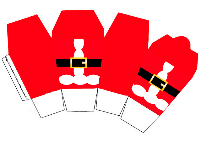 Santa Claus: Imprimibles Gratis para Fiestas y Cajas para Imprimir Gratis. Caja tipo "de comida china"de Santa Claus.