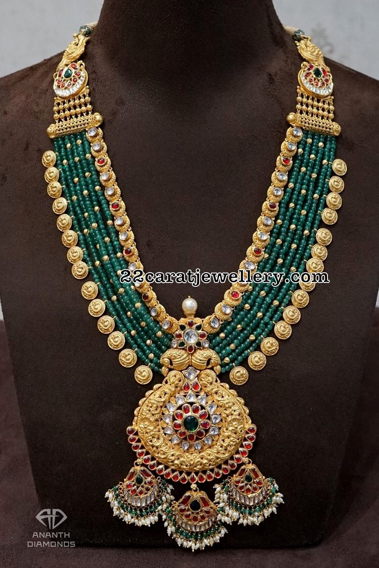 Beads Haram with Lakshmi Kasu Jewellery Designs