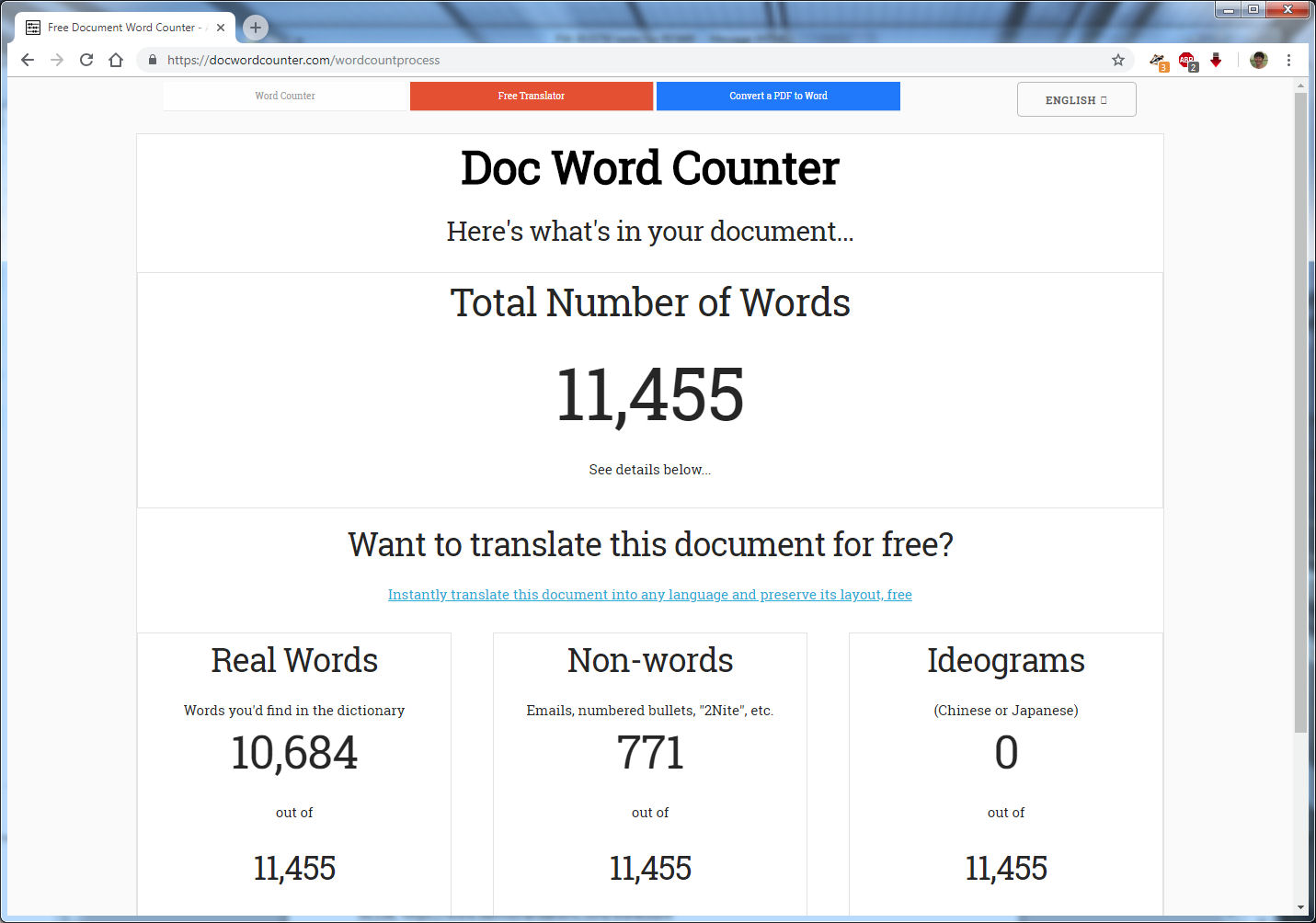 Sam Young Getting a Word count from a pdf 1