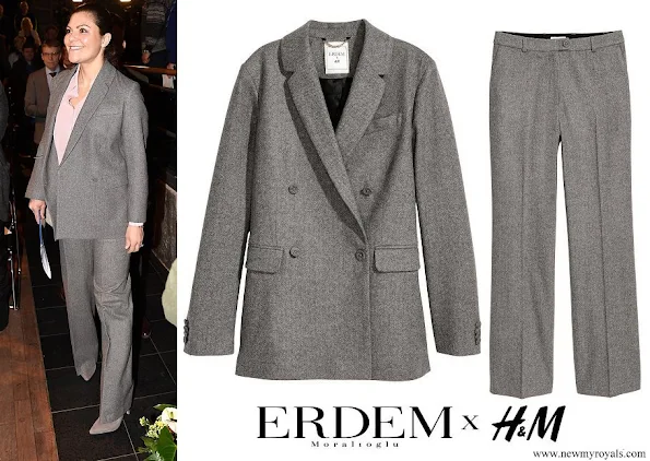 Crown Princess Victoria wore ERDEM X H&M Wool Suit