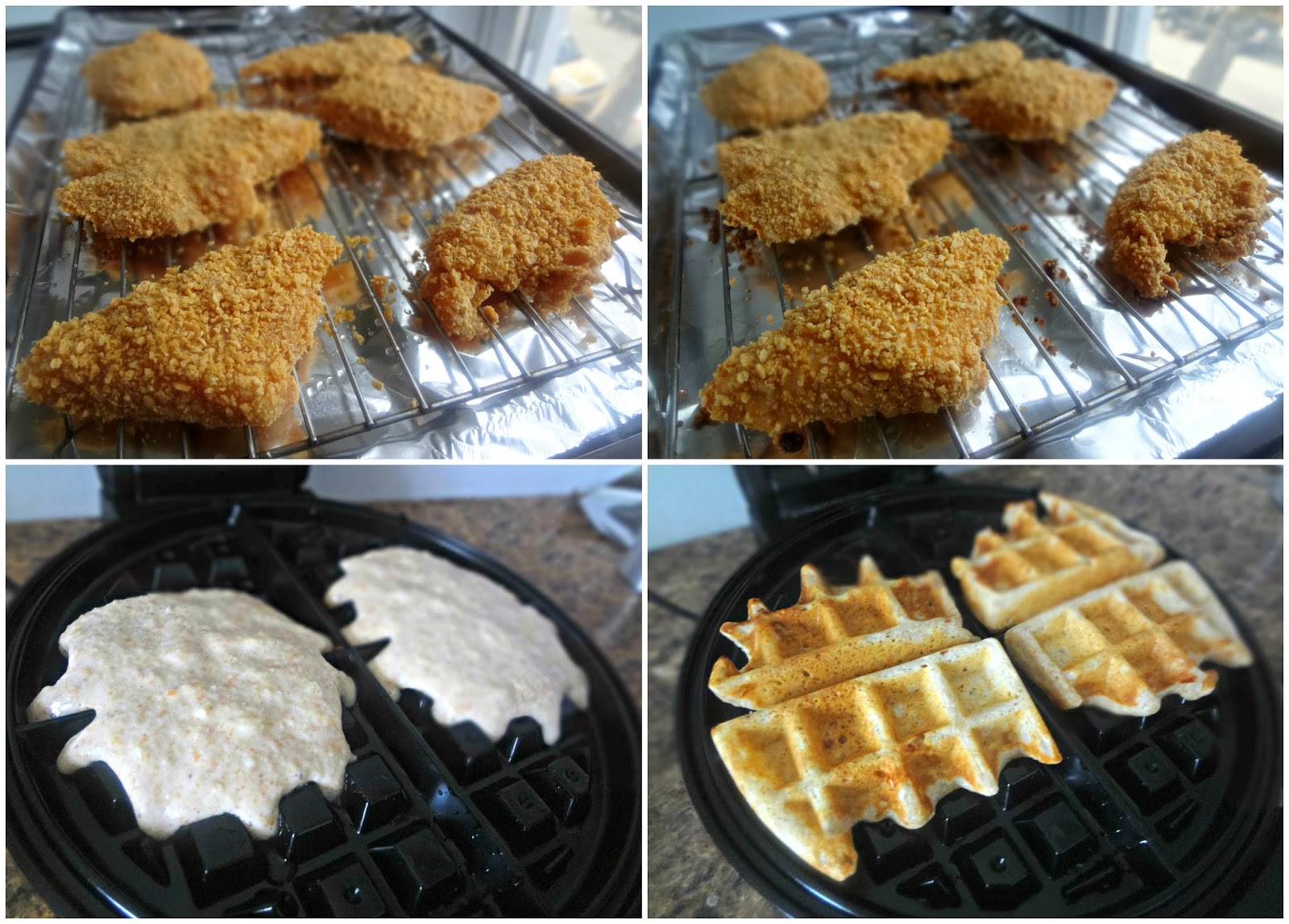 {Healthier} Chicken and Waffle Sliders