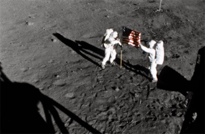 Apollo 11 Flag Raising on MOON