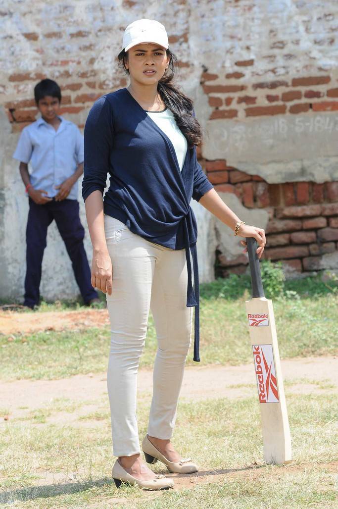 Hot Hebah Patel Playing Cricket Stills From Telugu Movie Angel