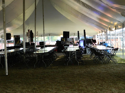 Entertainment stage at Montrose Blueberry Festival Michigan