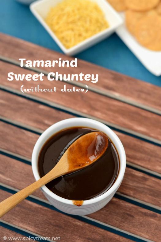 Spicy Treats Tamarind Sweet Chutney Recipe(No Dates) Imli Ki Meethi