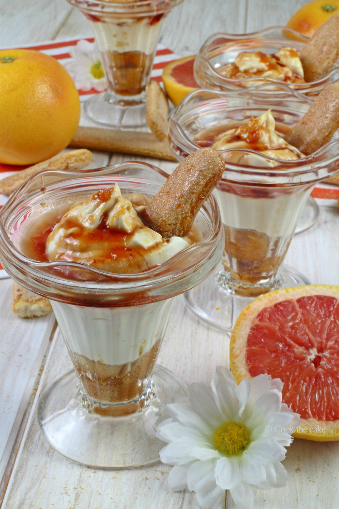 Verrines de pomelo y crema de mascarpone. Reto 'Alfabeto Dulce' Cook