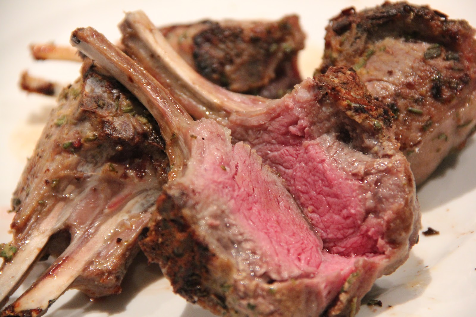 Hungry Hungry Hoppe Double Lamb Chops with Rosemary and Dijon Mustard