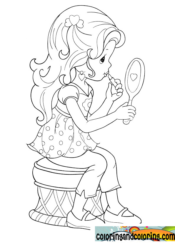 make up coloring pages for girls - photo #17