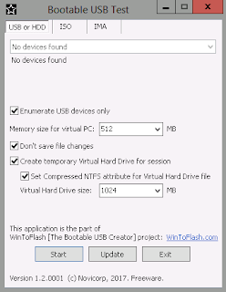Novicorp Bootable USB Test Portable
